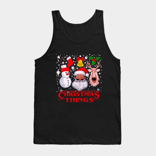 Christmas Things funny and cute Tank Top by CartWord Design